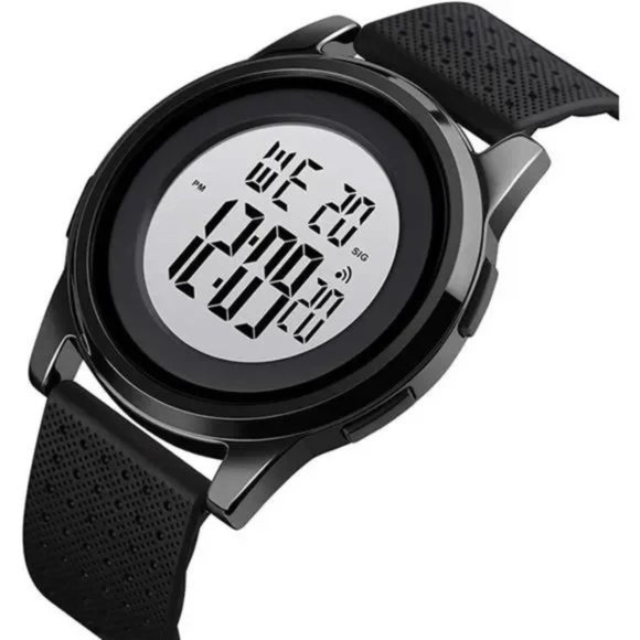 New Mens Digital Watch Ultra-Thin Sports Waterproof Simple Watch Stainless - Picture 3 of 7